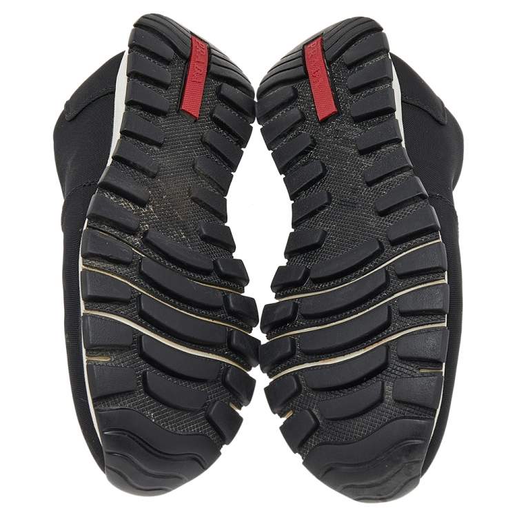 Pre Owned Prada Sport Black Nylon Slip on Sneakers Size 40.5