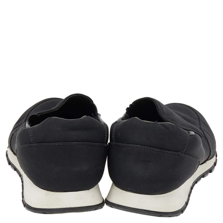 Pre Owned Prada Sport Black Nylon Slip on Sneakers Size 40.5