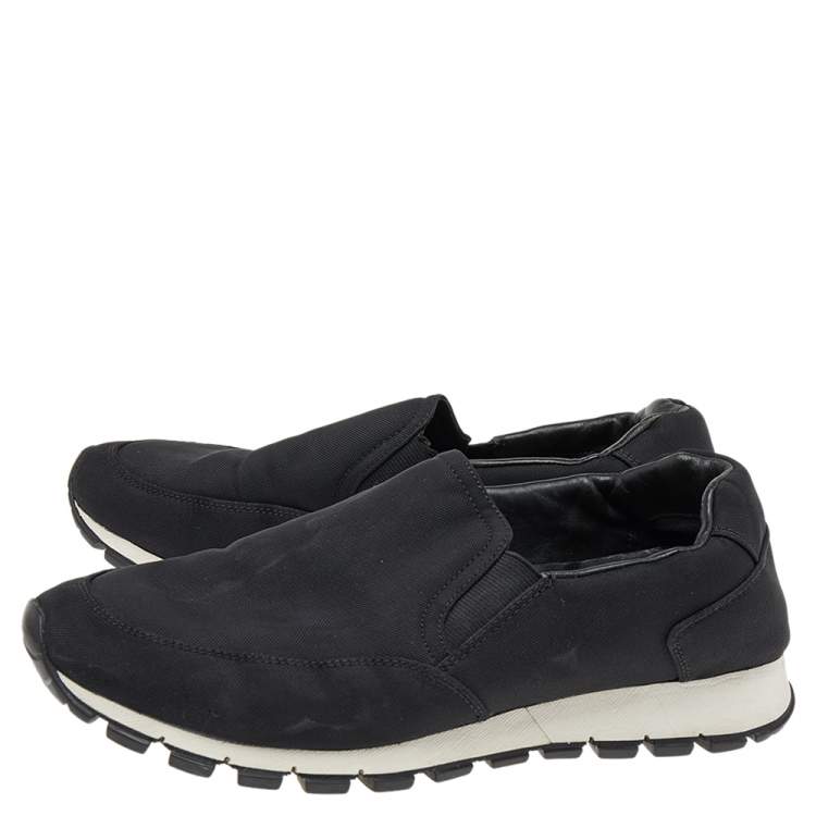 Pre Owned Prada Sport Black Nylon Slip on Sneakers Size 40.5