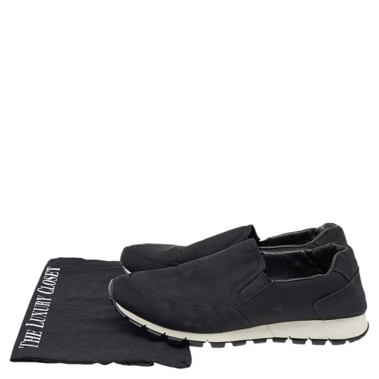 Pre Owned Prada Sport Black Nylon Slip on Sneakers Size 40.5