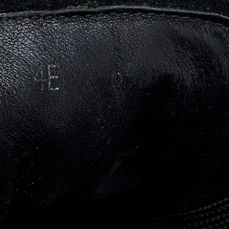 Pre Owned Prada Sport Black Leather And Nylon Low Top Sneakers Size 44