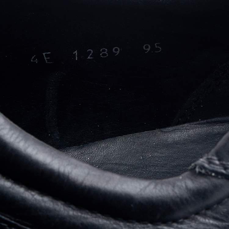 Pre Owned Prada Sport Black Leather Low Top Sneakers Size 43.5