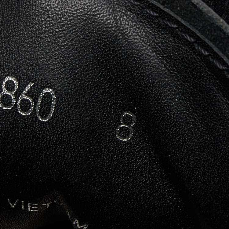 Pre Owned Prada Sport Black Leather Low Top Sneakers Size 42