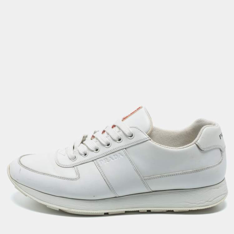 専用prada sport lether shoes AUTH PRADA TRACTOR SNEAKERS SHOES 2EG292 PURPLE LEATHER NEW