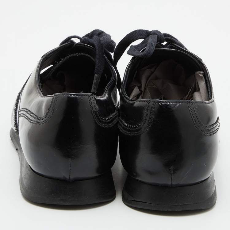 Pre Owned Prada Sport Black Leather Lace Up Derby Size 42