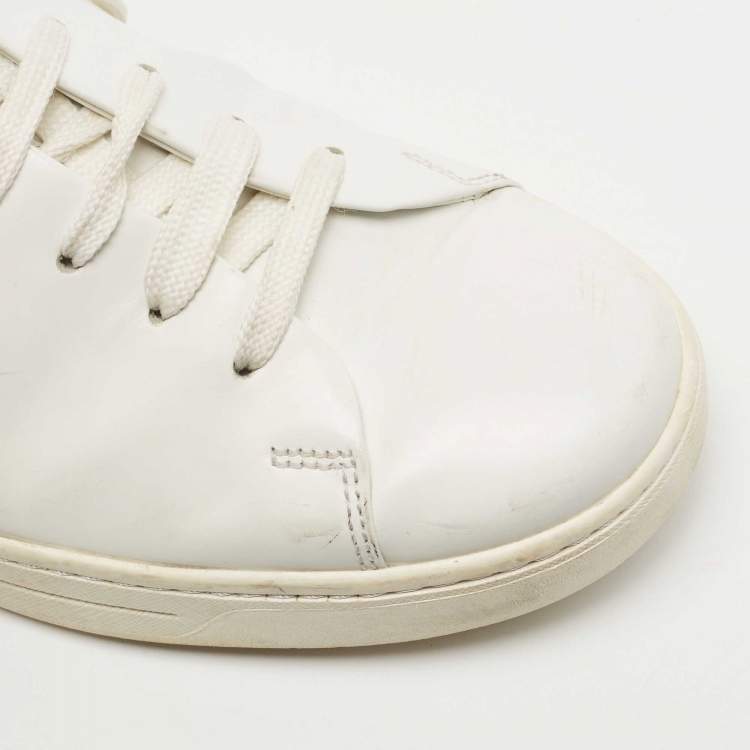 Pre Owned Prada Sport White Leather Low Top Sneakers Size 42