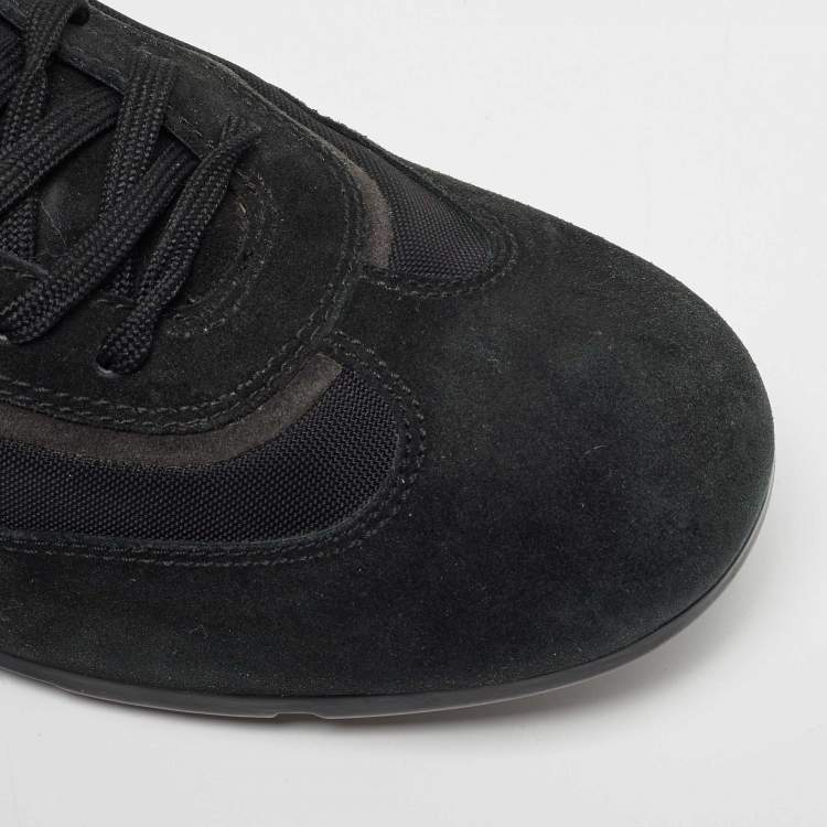 Pre Owned Prada Sport Black Suede and Nylon Low Top Sneakers Size 43.5