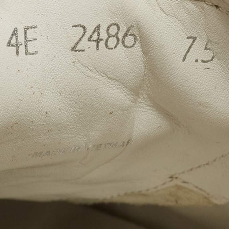 Pre Owned Prada Sport White Leather Low Top Sneakers Size 41.5
