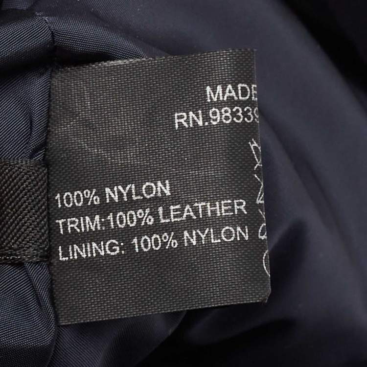 Pre Owned Prada Navy Blue Nylon Logo Detail Cap L