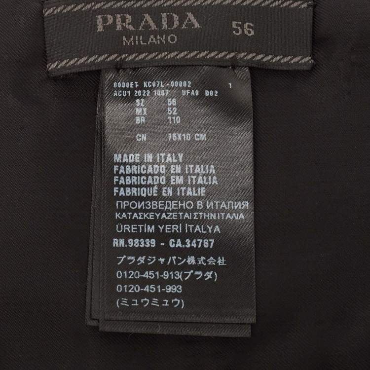 Pre Owned Prada Black Satin Satin Tuxedo Cummerbund