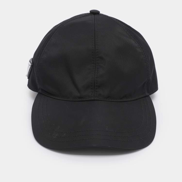 Pre Owned Prada Black Nylon Re-Nylon Baseball Cap S