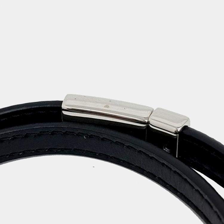 Pre Owned Prada Black Saffiano Bracelet