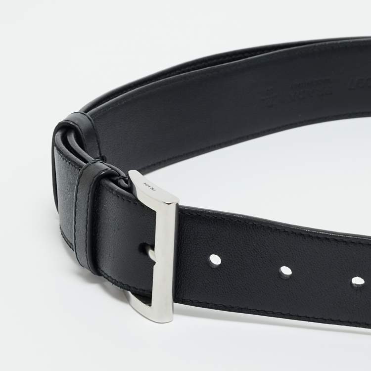 Pre Owned Prada Buckle 75CM Belt Black Leather