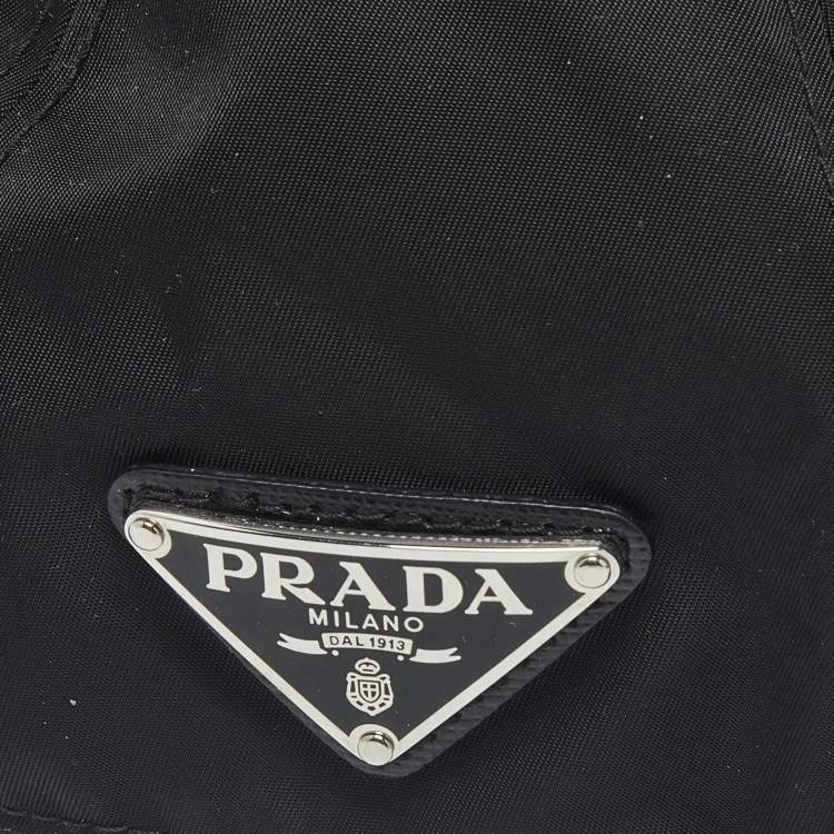 Pre Owned Prada Black Re-Nylon Baseball Cap S