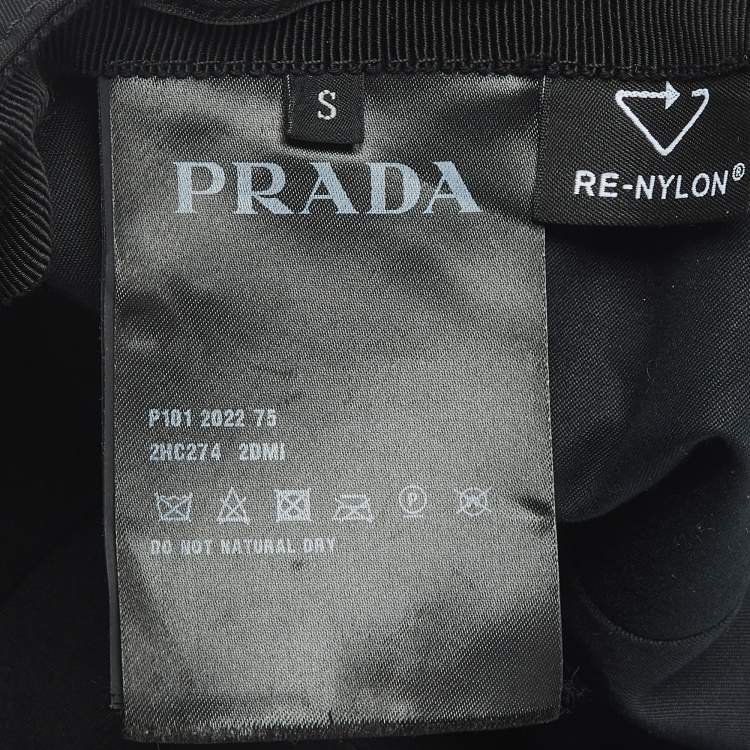 Pre Owned Prada Black Re-Nylon Baseball Cap S