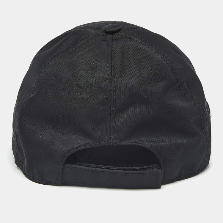 Pre Owned Prada Black Re-Nylon Baseball Cap S