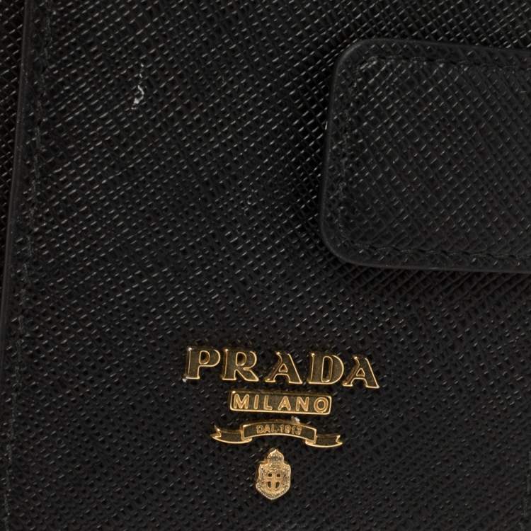Pre Owned Prada Black Leather Iphone Xs Max Phone Case