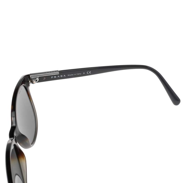 Pre Owned Prada Brown/Grey SPR 08U Square Sunglasses