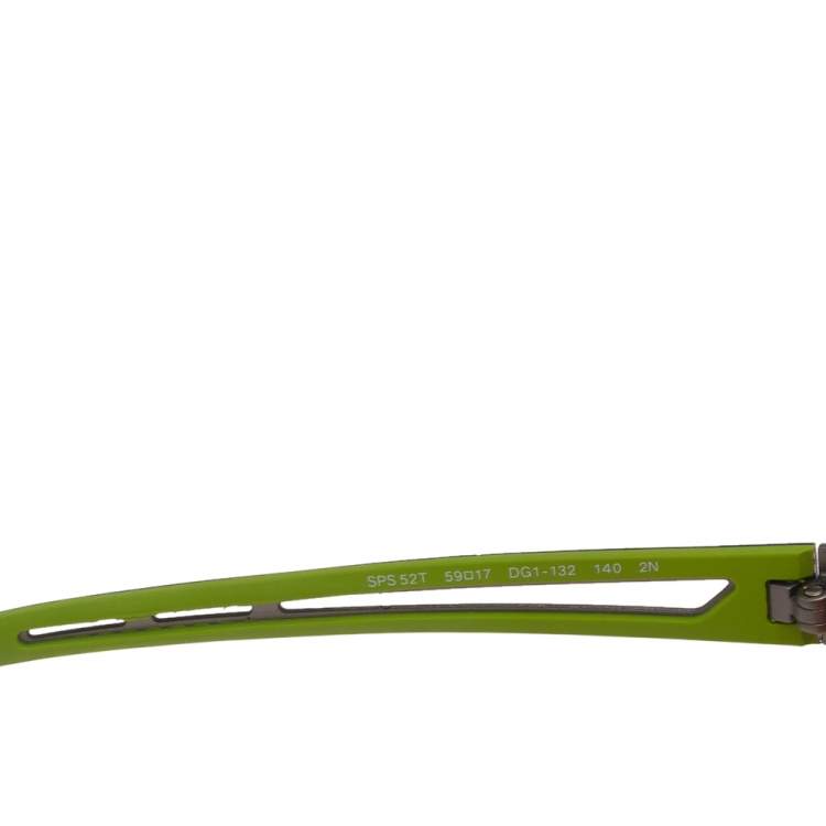 Pre Owned Prada Black/Green SPS52T Wayfarer Mirror Sunglasses