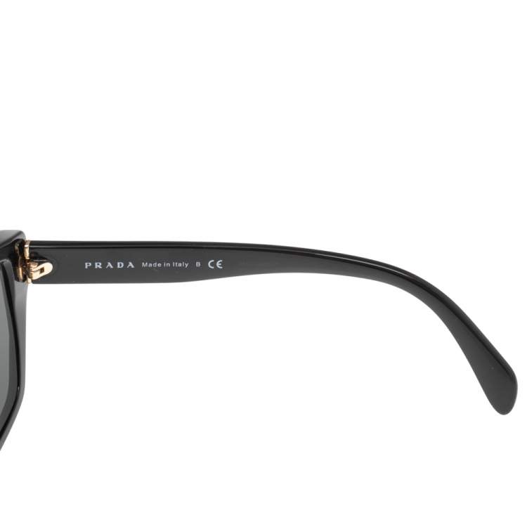 Pre Owned Prada Black SPR 15X Rectangle Sunglasses