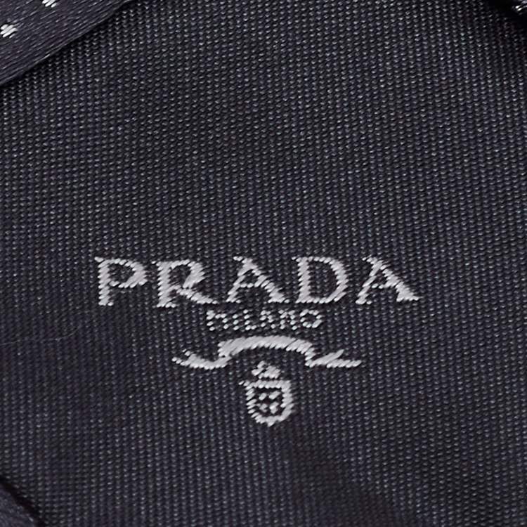 Pre Owned Prada Grey Polka Dot Silk Jacquard Tie