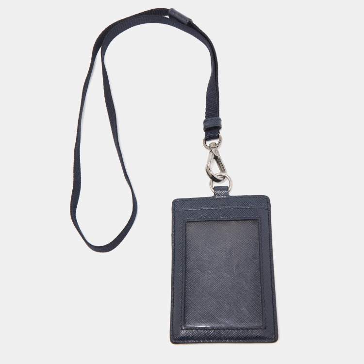 Prada Saffiano Leather Badge Holder - Farfetch