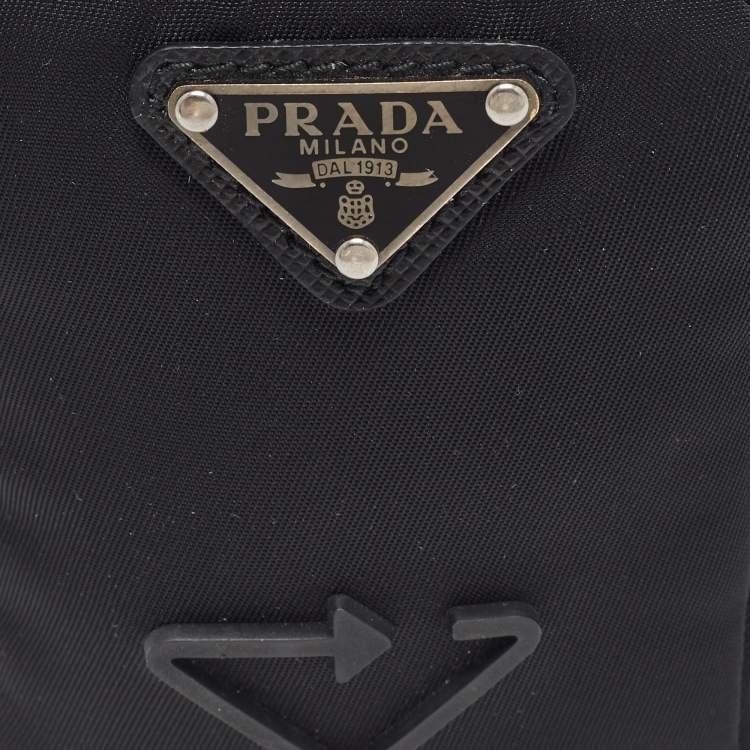 Pre Owned Prada Black Re-Nylon Smartphone Case