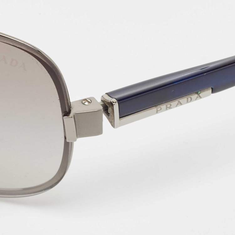 Pre Owned Prada Black Gradient SPR54O Shield Sunglasses