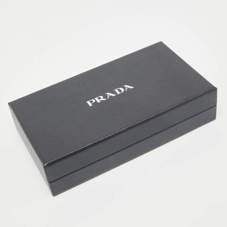 Pre Owned Prada Navy Blue Crepe Tie 