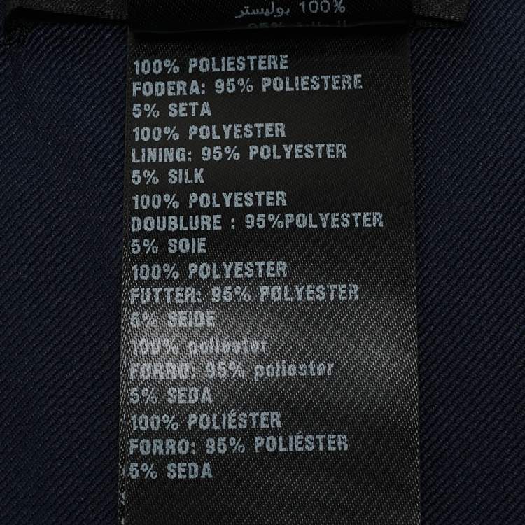 Pre Owned Prada Navy Blue Polyester Tie
