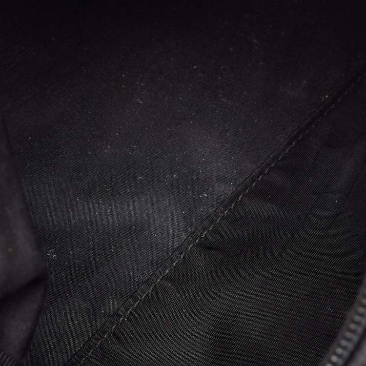 Pre Owned Prada Black Nylon Logo Zip Pouch