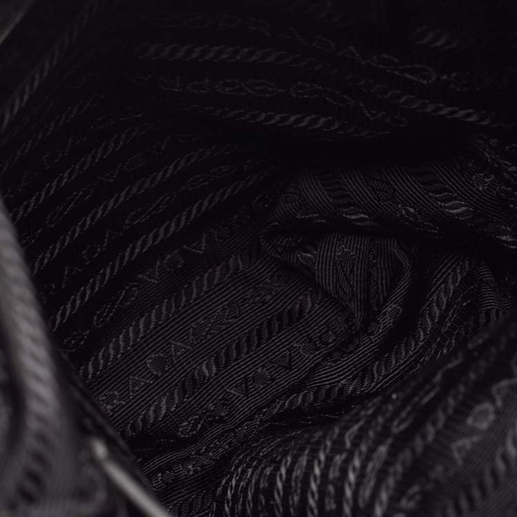 Pre Owned Prada Black Tessuto Nylon Front Pocket Messenger Bag