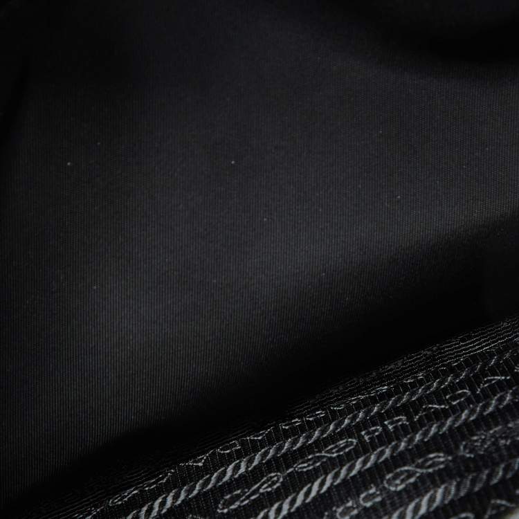 Pre Owned Prada Black Re-Nylon and Saffiano Leather Messenger Bag