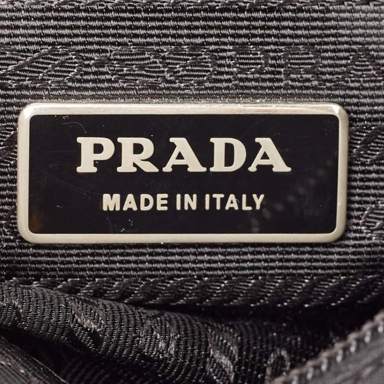 Pre Owned Prada Black Nylon Pocket Crossbody Bag
