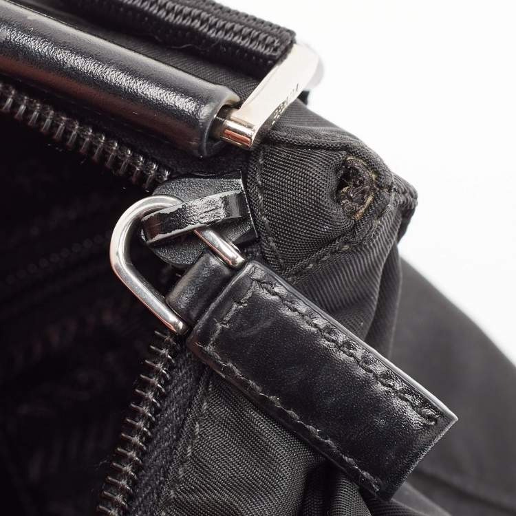 Pre Owned Prada Black Nylon Pocket Crossbody Bag