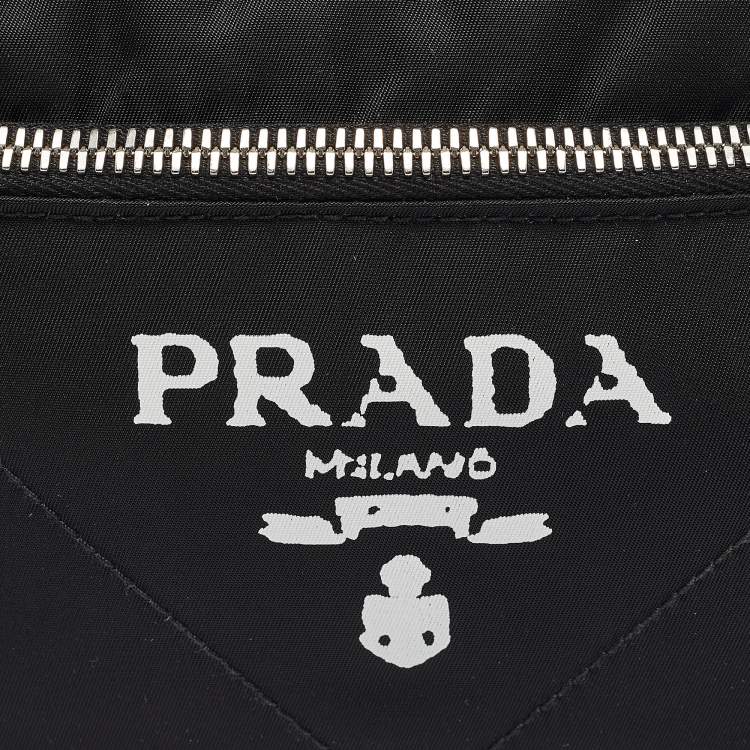 Pre Owned Prada Black Re-Nylon Belt Bag