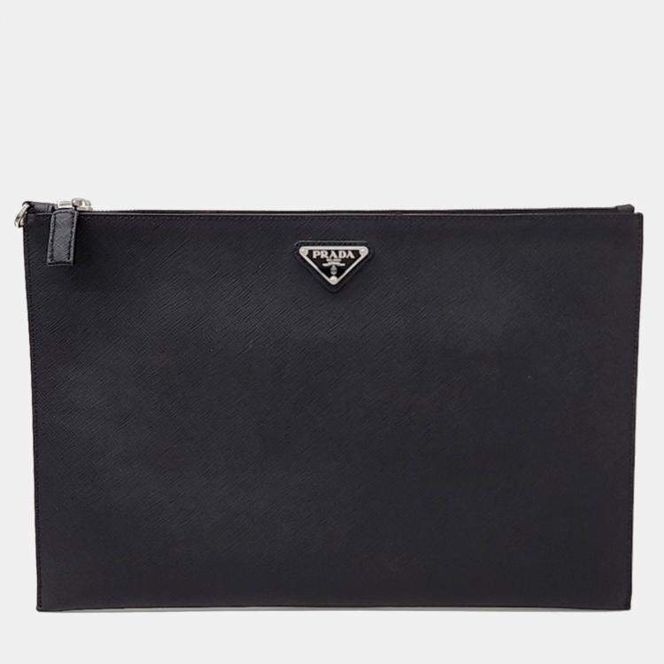 Pre Owned Prada Saffiano Clutch