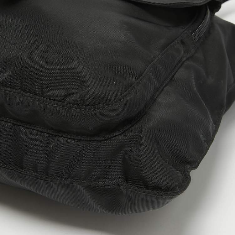 Pre Owned Prada Black Nylon Pocket Crossbody Bag