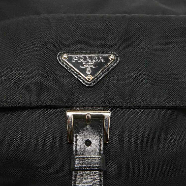 Pre Owned Prada Black Nylon Pocket Crossbody Bag
