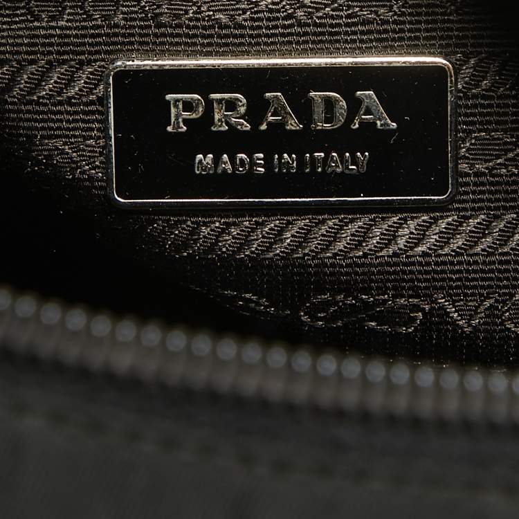 Pre Owned Prada Black Nylon Pocket Crossbody Bag