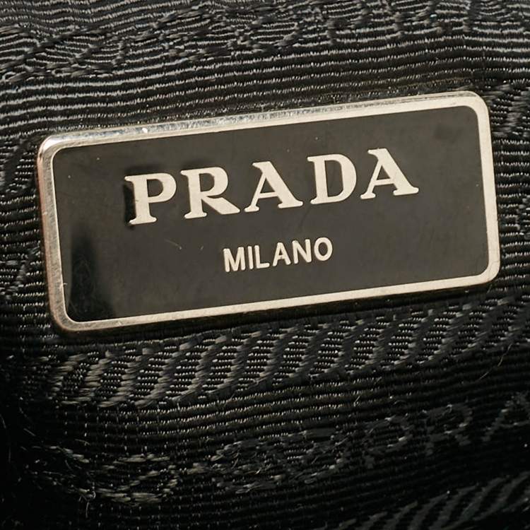 Pre Owned Prada Black Nylon Flat Messenger Bag