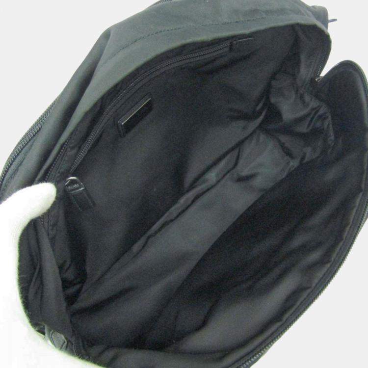 Pre Owned Prada Black Nylon Tessuto Shoulder Sling Bag