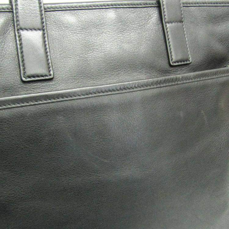 Pre Owned Prada Leather Shoulder Bag Black