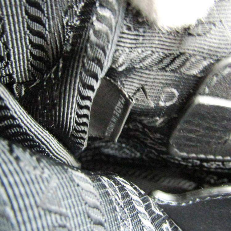 Pre Owned Prada Leather Shoulder Bag Black