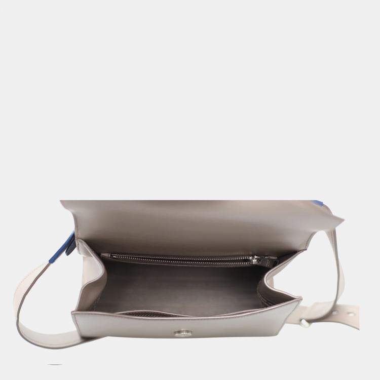 مملوكة مسبقًا Prada Saffiano Dark Grey Saffiano Leather Envelope Crossbody Bag