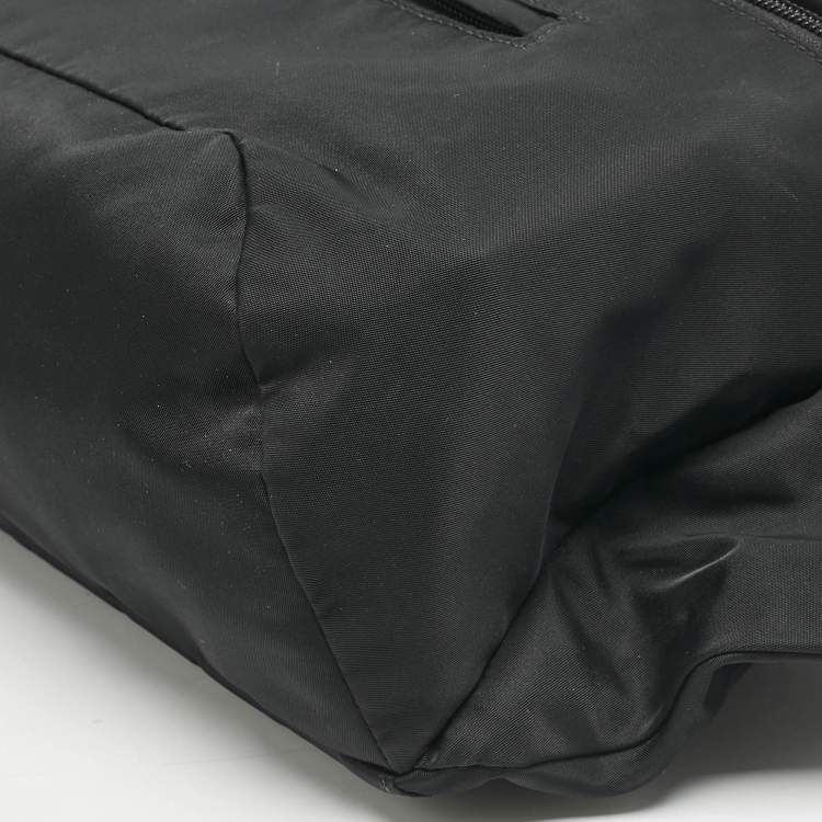 Pre Owned Prada Black Nylon Oversized Fanny Pack Bag