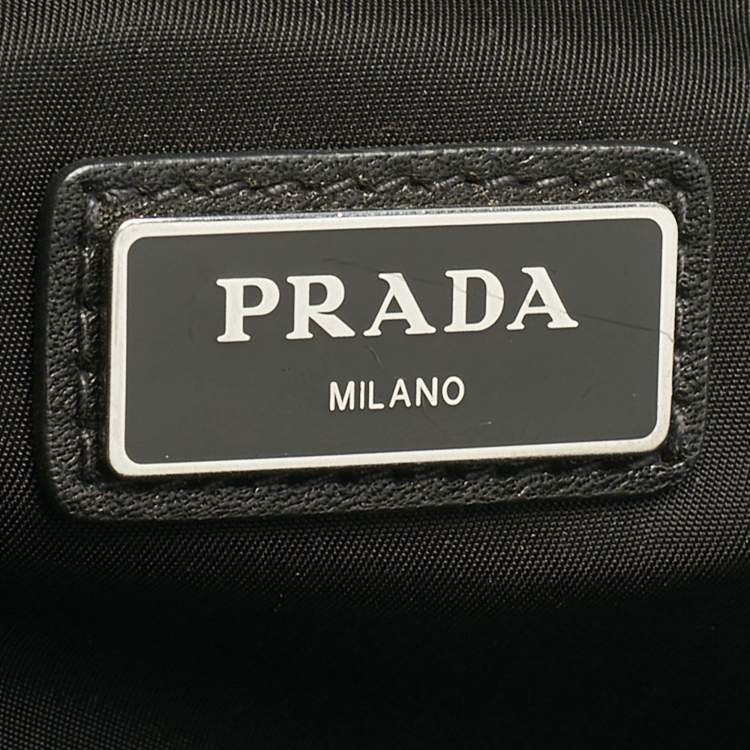 Pre Owned Prada Black Nylon Oversized Fanny Pack Bag