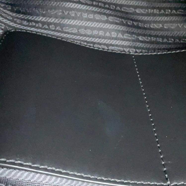 Pre Owned Prada Saffiano Leather 2way Tote Bag Black Leather