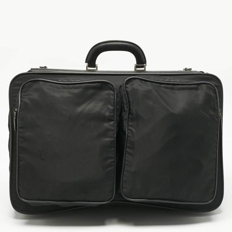 Pre Owned Prada Black Nylon Travel Garment Bag