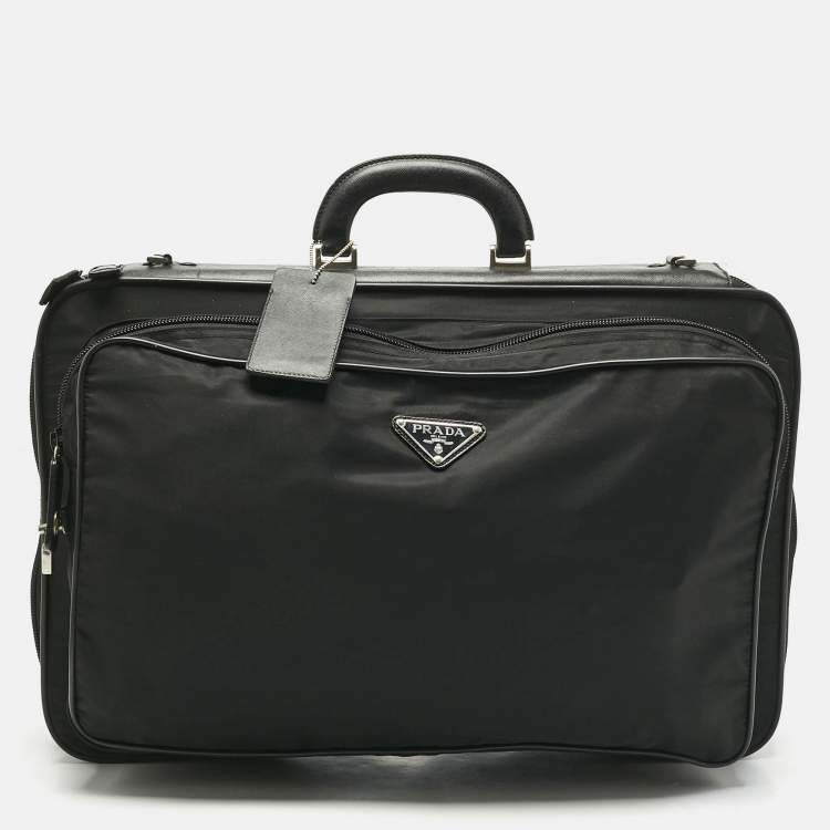 Pre Owned Prada Black Nylon Travel Garment Bag
